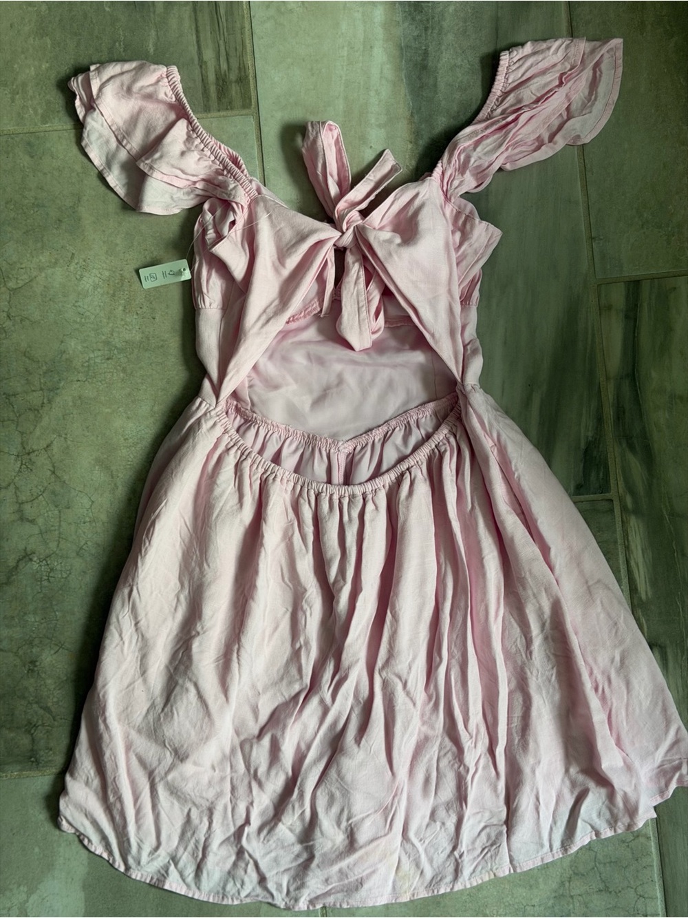 Hollister Flutter Sleeve V-Waist Corset Mini Dress with Pockets M Medium NWT - Picture 7 of 8